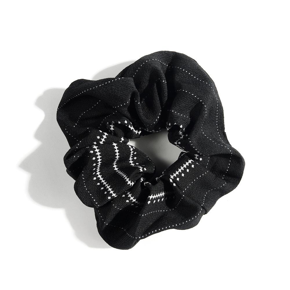 Leopard Print Hair Band Bohemian Large Intestine Band Small Fresh Commuter Rubber Band Flower Print Head Band Head Rope