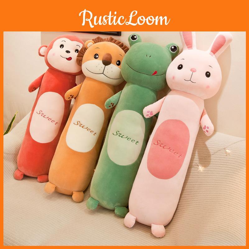 Cylinder Animal Plush Toys Lion Frog Monkey Rabbit Stuffed Dolls Home Decor