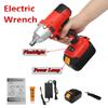 128TV 21V Cordless Impact Wrench Machine Set Electric Drill Hammer Tool With LED Light Battery Rechargeable