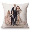 Baby Mother Parenting Art Cozy Family Hand Drawing Sketch Home Decoration Cotton Linen Sofa Throw Pillow Case Car Cushion Cover