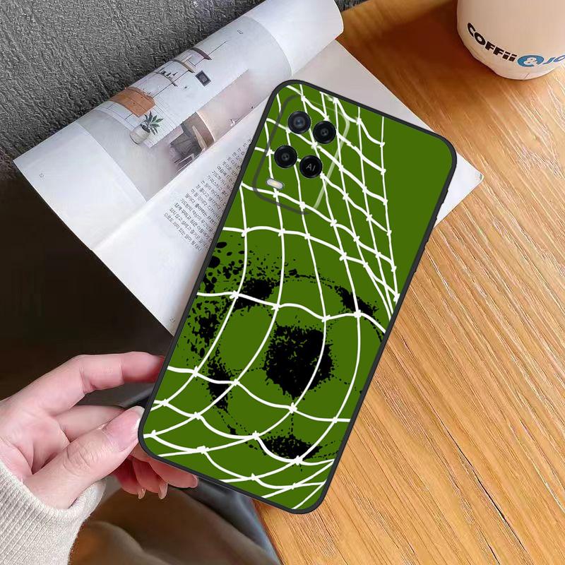 Football Soccer Ball Case For OPPO A17 A16 A15 A78 A98 A54 A74 A94 A76 A96 A77 A52 A72 A5 A9 A53 A54s A57s Cover