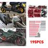 195pcs Complete Fairing Bolts Screw For Kawasaki ZX6R ZX7R ZX9R ZX10R ZX12R ZX14R Versys 650 Ninja 650R 1000 Z750 Z1000 ZZR600