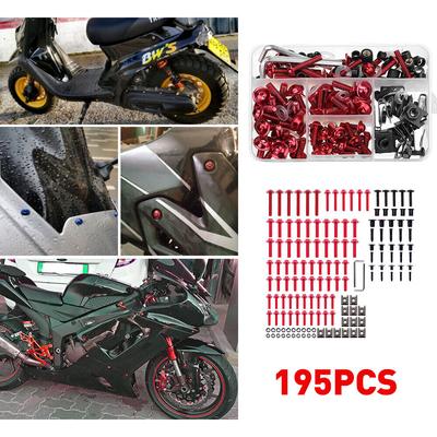 195pcs Complete Fairing Bolts Screw For Kawasaki ZX6R ZX7R ZX9R ZX10R ZX12R ZX14R Versys 650 Ninja 650R 1000 Z750 Z1000 ZZR600