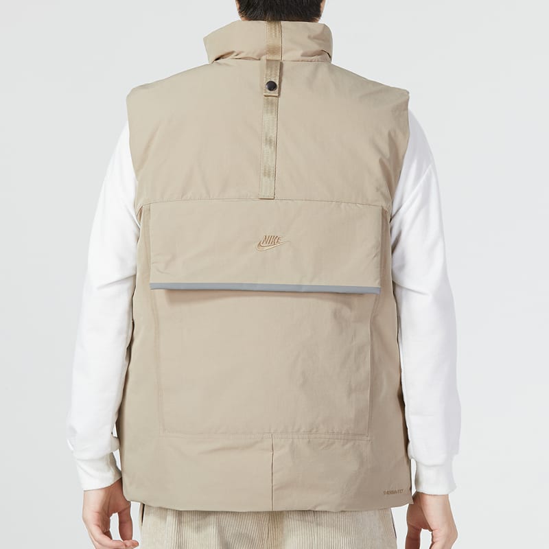 Nike Vests Men's Khaki Stand Collar Moderate Workwear DQ4305-247