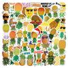 55PCS Cartoon Fruit Pineapple Stickers: Waterproof Decor for Journals, Water Bottles, and Laptops