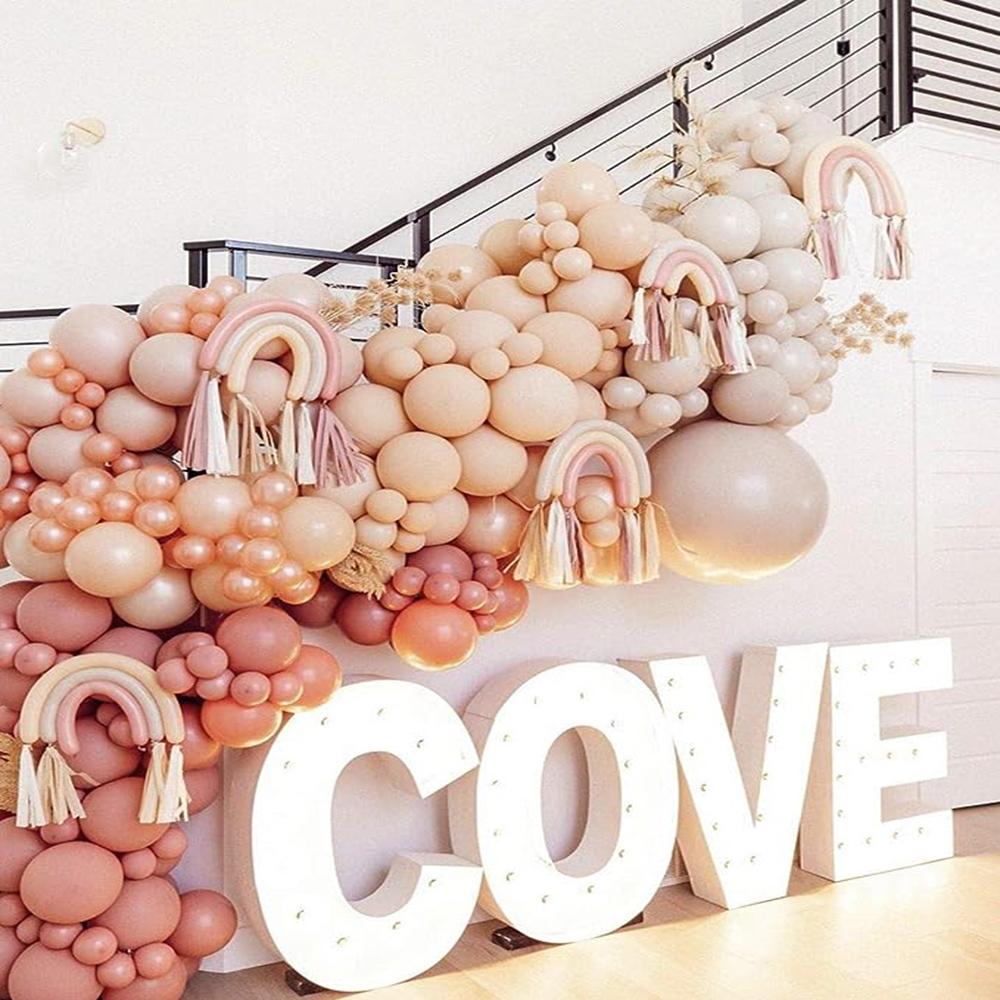 Pastel Balloon Baby Blue Pink Retro Skin White Sand Ballon Birthday Party Blue Globos Cocoa Khaki Wedding Baby Shower Decoration