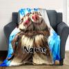 Ice Age Scrat And Sid Flannel Blanket With Customizable Name Comfortable In All Seasons Suitable For Sofas Beds Travel Camping And Office Decoration