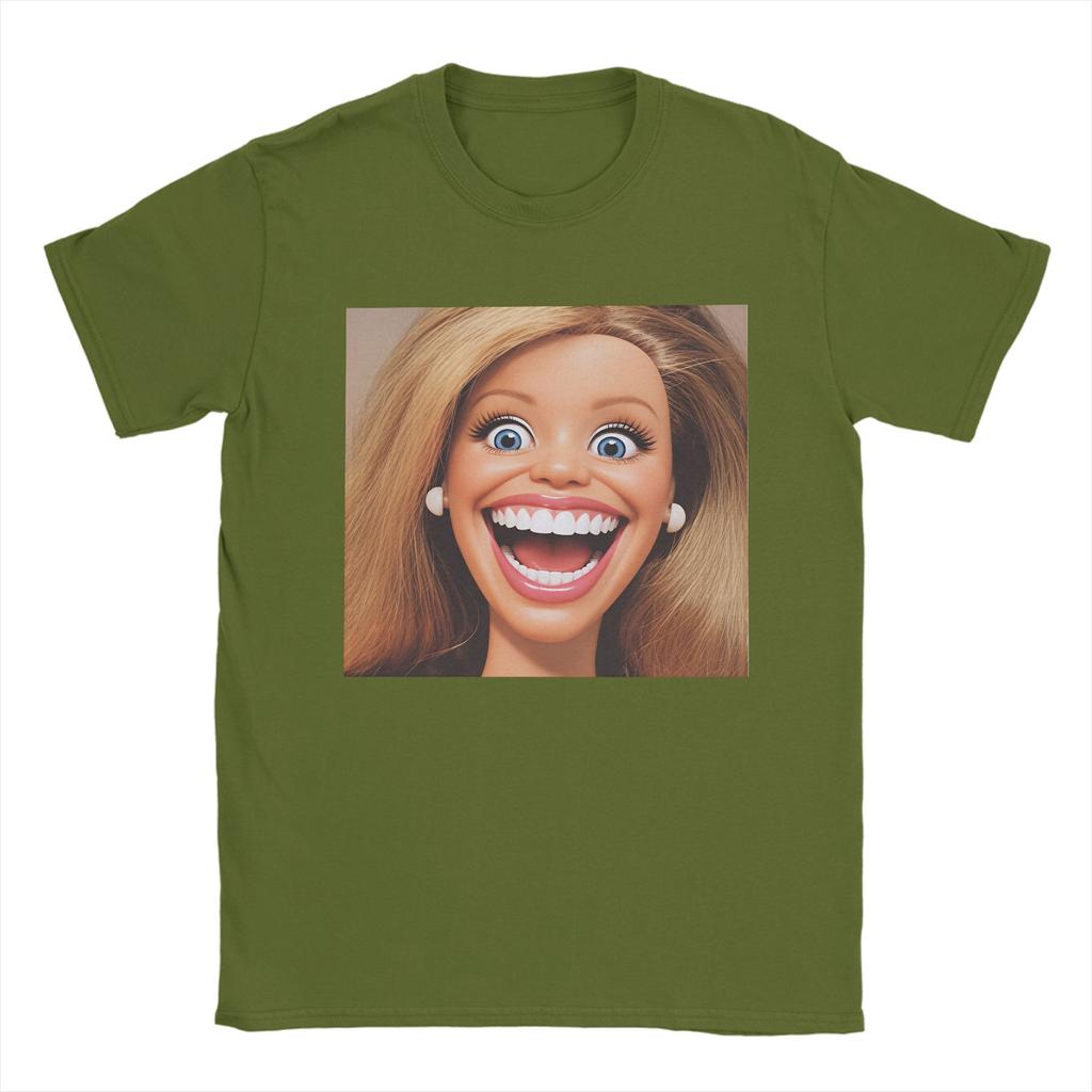 Oversized T Shirt Summer Funny Doll Print Novelty TShirts  Cotton Tshirt for Unisex Y2K Retro Printed Short Sleeve Clothes