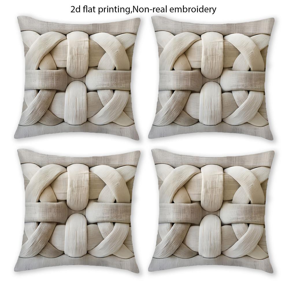 1/4pcs Soft 2D Printed Pillowcases with Unique Pattern Sofa cushion cover home bedroom room decoration