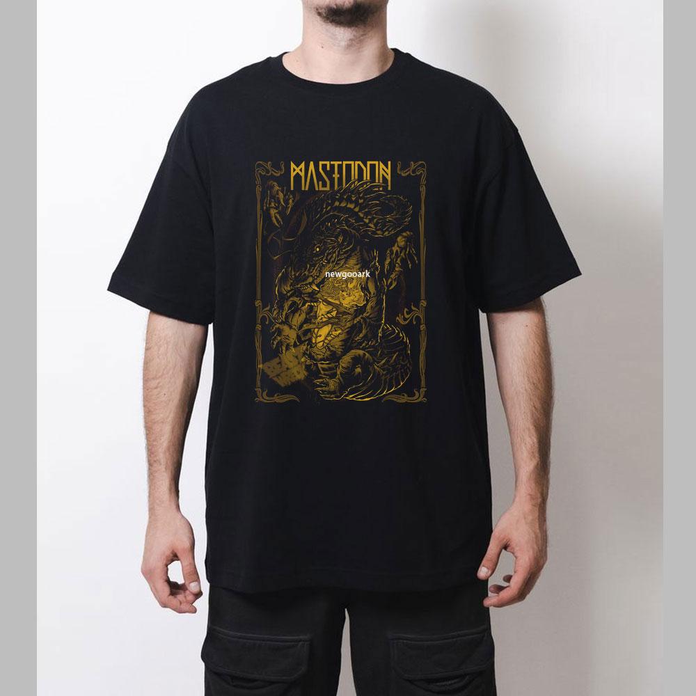 Vintage Heavy Metal Band Mastodons TShirts Woman Man Cotton Graphic Roundneck Shortsleeved Fan Gift Shirt Gothic Streetwear