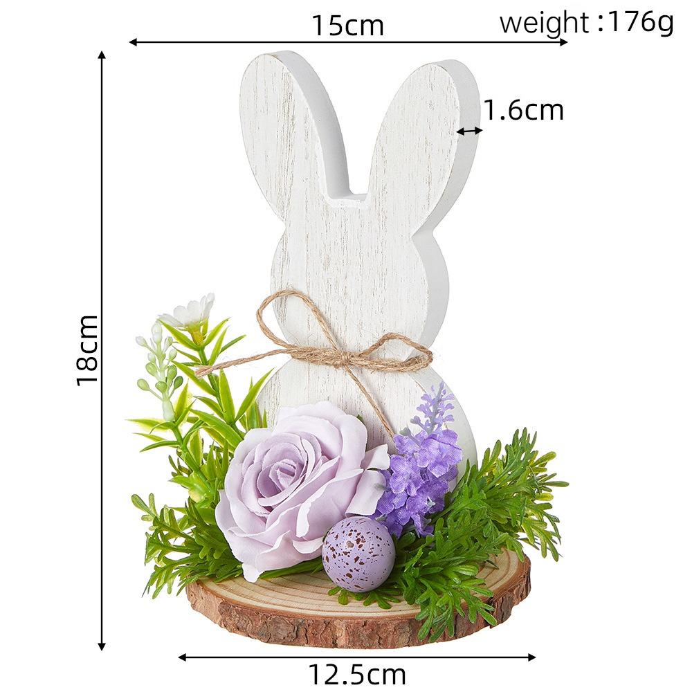 Easter Bunny Tabletop Decoration Festive Spring Ornament for Home Office Party and Outdoor Display Holiday Gift Idea for Kids