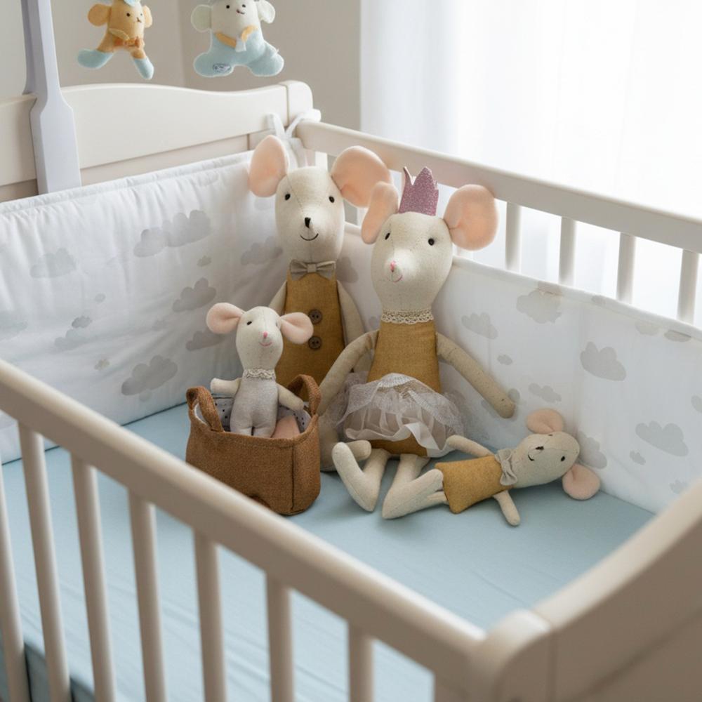 Cute stuffed animals mouse dolls family dollhouse mini plush christmas birthday gifts Little Mouse Plush dolls
