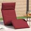 Folding Sun Lounger Burgundy 175 x 54 x 8.5 cm Oxford Fabric