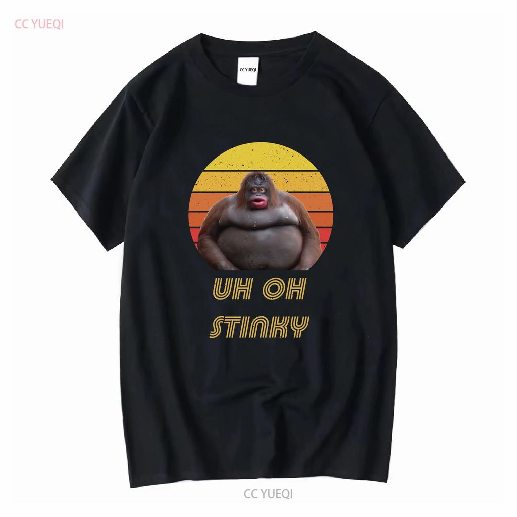 Uh Oh Stinky Meme T Shirt Funny Dank Poop Edgy Long Or Short Sleeves Vintage Washed Breathable Fashion Top For Everyday Wear