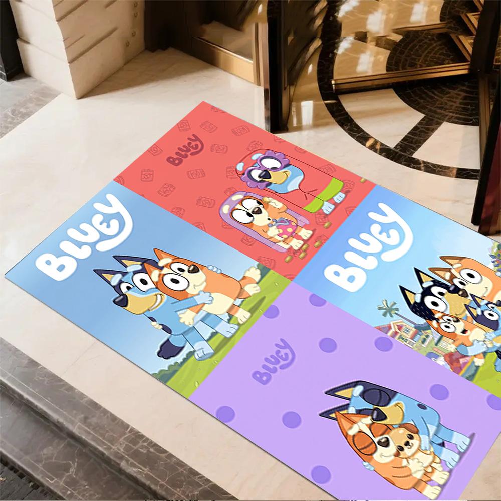 Bluey's Colorful Adventures Floor Rug Office Rug Suitable for Playrooms Study Room Entryway Decorate Room Antislip Carpet Decorate Offices
