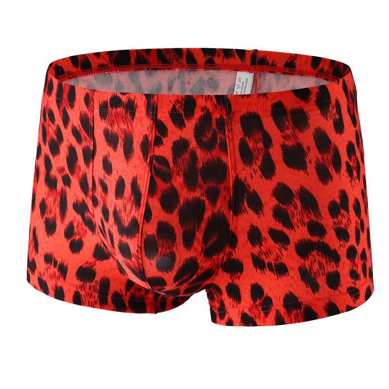 Herren Leopardendruck Atmungsaktive Boxershorts B23-1