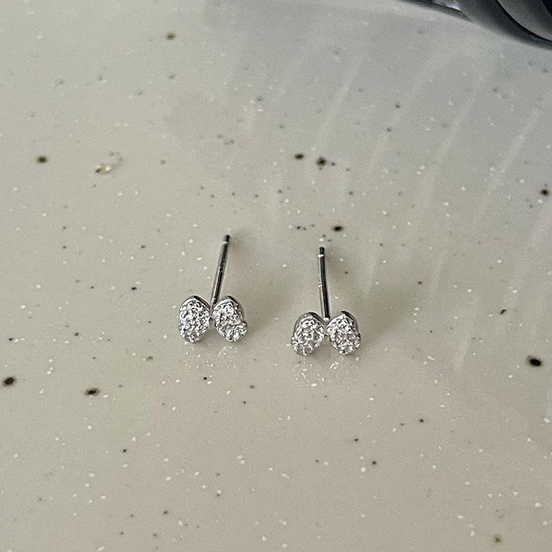 

Серьги-бантики с бриллиантами, маленькие серьги-галстуки, серьги-свитки для студентов, темперамент, милые