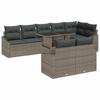 Garden Sofa Set with Cushions and Storage 9 Pcs Grey