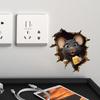 3D Mouse Hole Wall Decals Peel And Stick Decorative Wall Stickers Mouse Hole In The Wall Sticker with 3D Effect for Living Room Bedroom Wall Decor