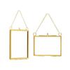2 Stuks Vierkant Metalen Glazen Fotolijst Wanddecoratie Natuurlijke Gedroogde Bloemhouder Display Frame Voor Woonkamer Decoratie