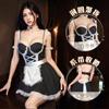 Pure Pussy Uniform Chest Pad Gather Low Chest Maid Dress Set