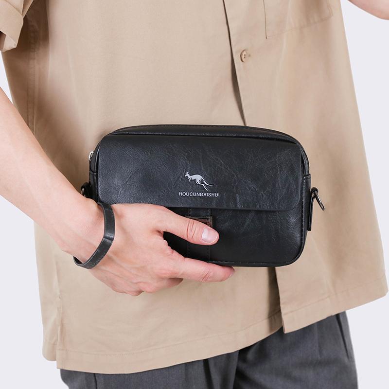 Borse a tracolla in pelle casual mini da uomo borsetta piccola da uomo borsa a spalla da uomo firmata vintage in pelle borsa a tracolla da uomo portafoglio da uomo