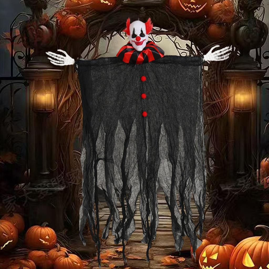Spooky Halloween Hanging Horror Clown Ghost Decor Skeleton Props for Haunted House Garden Party Outdoor Indoor Decorations