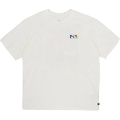 Nike Marškinėliai su logotipu, apvalia apykakle, unisex, balti FV3502-133