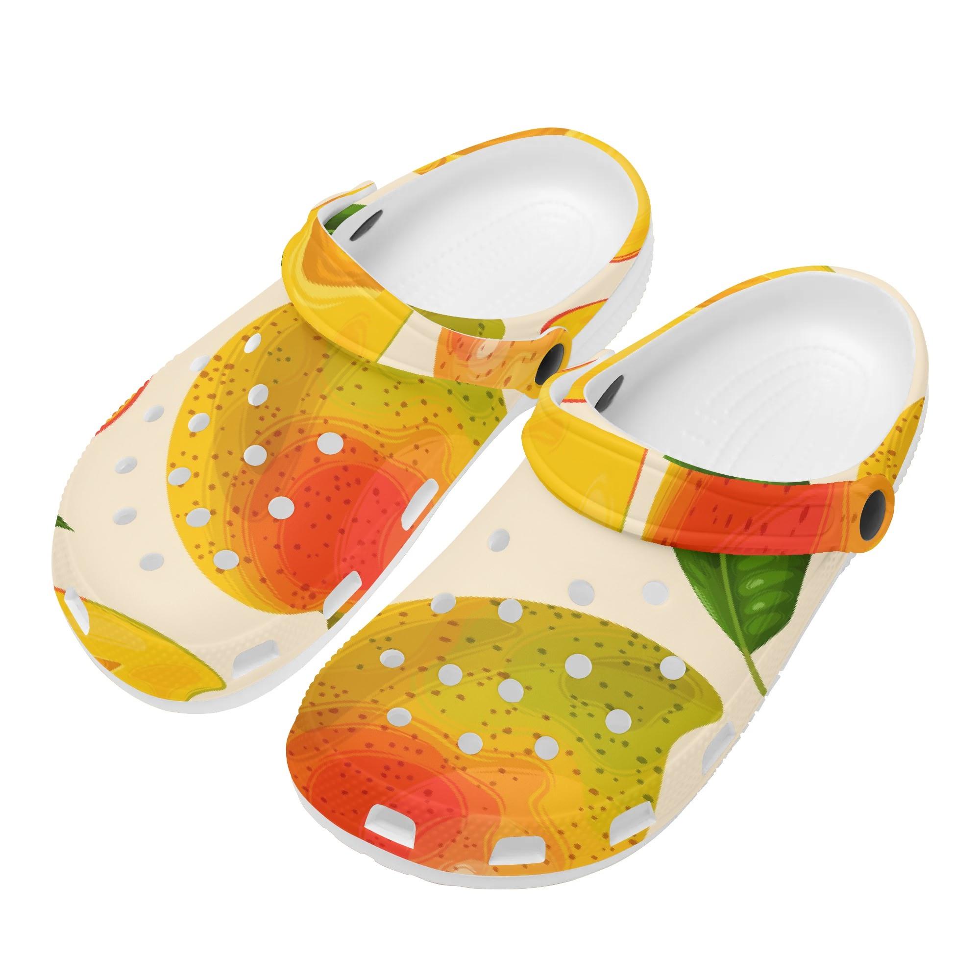 Casual Pattern EVA Clogs Men Women Ventilated Breathable Slip On Casual Footwear Lightweight Summer Sandals Leisure Wear 36 белый
