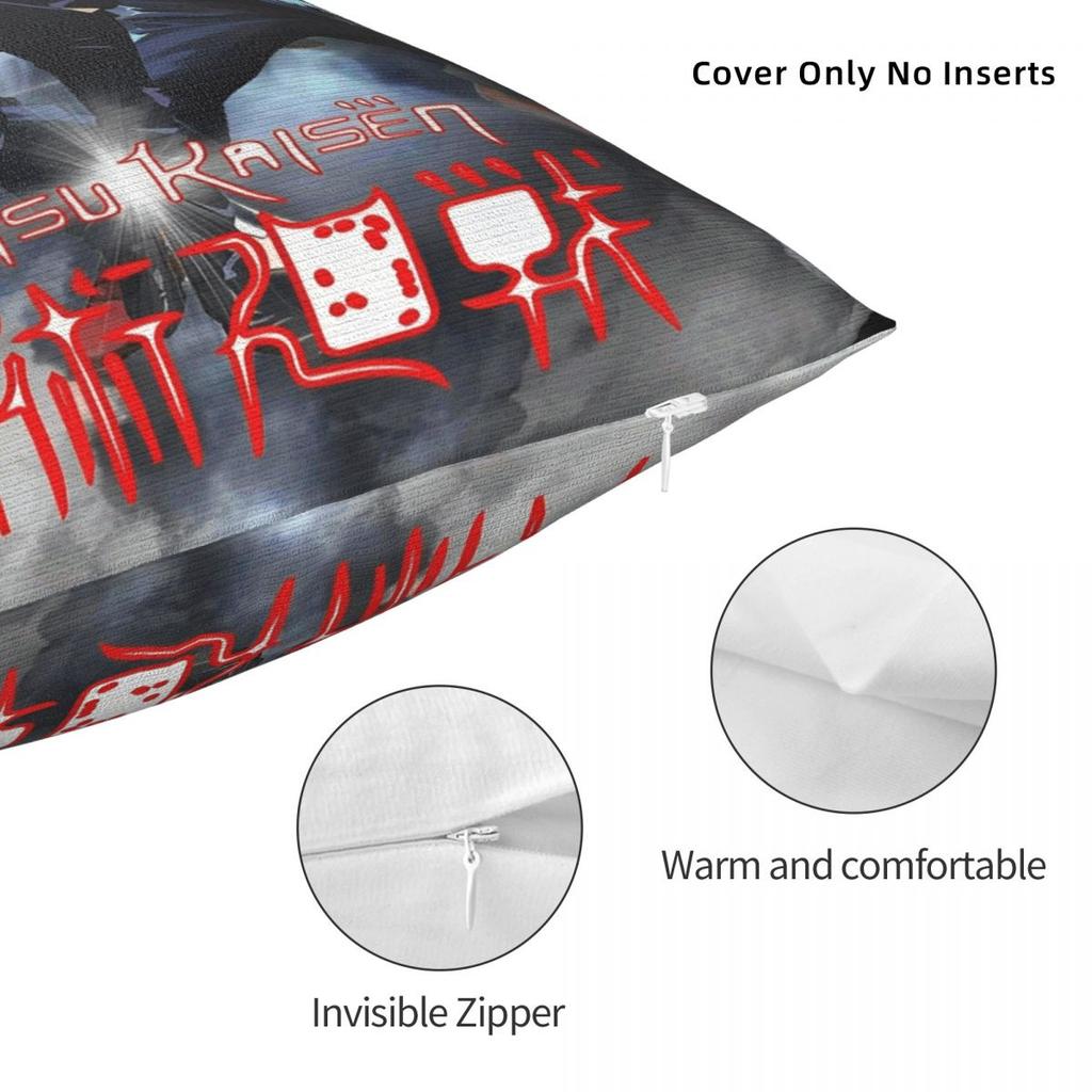 Jujutsu Kaisen Satoru Gojo Anime Girl Dinner Pillowcases Cushion Cover Throw Pillow Cover Bed Decor Square Multiple Sizes