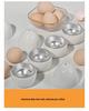 White Egg-Shaped 4-Egg Microwave Steamer Cooker