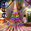 LED Star Waterfall Lights Christmas Decorations String Lights Christmas Tree Ornaments for Home 2026 Navidad Natal New Year 2026
