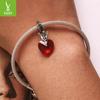 Silver Ziyun Retro Crown Love Pendant in Sterling Silver - Queen Style Fashion DIY Beaded Accessory (Model: SCC2247)