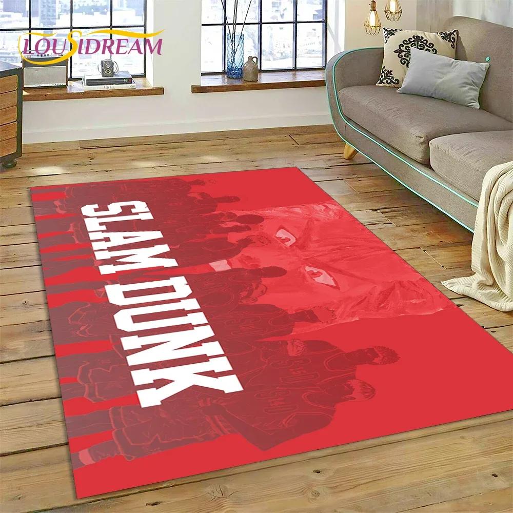 Cartoon Slam Dunk Basketball Anime Carpet Rug for Bedroom Living Room Home Sofa Decoration,Children Game Large Decor Floor Mat