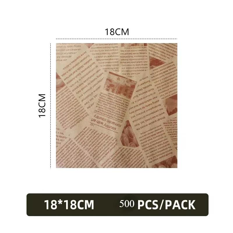 100/1000 Pcs Oil-Proof Paper for Wrapping Burger Bread Fried Food Sandwich Packaging Fryer Air Baking Paper Plate  Accessories