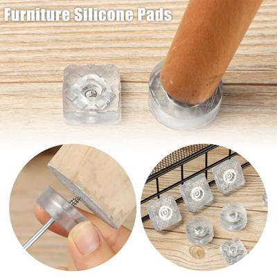 Clear Non-Slip Covers Anti-skid Non-noise Rubber Furniture Leg Table Chair Feet Cap Furniture Feet Floor Protector