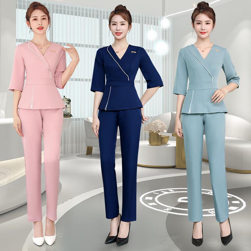 Women's Long Sleeve Beauty Salon Uniform for Health Club & Spa