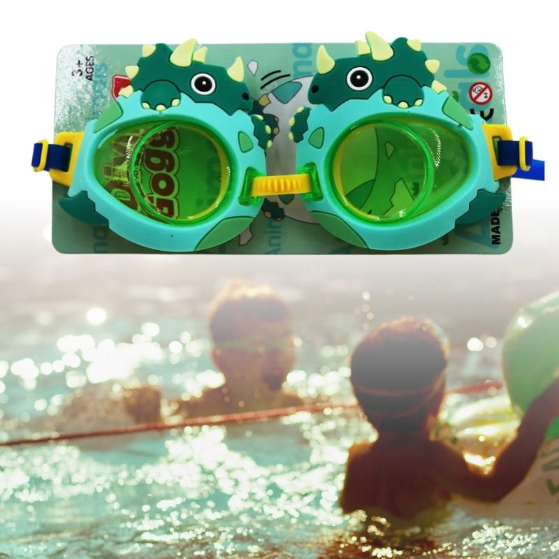 Kids AntiUV Swim Goggles Cartoon AntiFogs Toddlers Swim Glasses Adjustable Waterproofs Swimming Glasses for Boy Girls