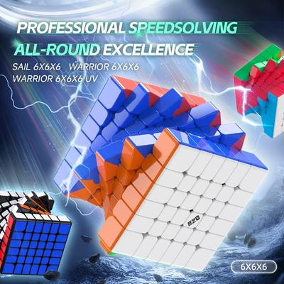6x6x6 Krieger 6x6 Würfel Geschwindigkeit 6 Schichten Cubo Magico Stickerlos Magisches Puzzle Würfel Spielzeug für Cubo Speedcube UV-beschichtet