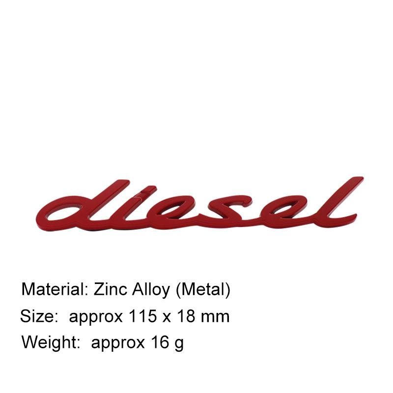 Auto Styling 3D Benzin TURBODIESEL Öl Metall Chrom Zinklegierung Emblem Logo Auto Plakette Karosserie Kofferraum Kotflügel Emblem Autozubehör