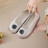 Fashion New natural leather ballet flats women's autumn unique moccasins woman luxury ancient flats soft travel shoes lady flower loafer