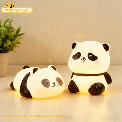 New Panda Led Night Light Living Room Cute Panda Plastic Lamp Bedside Decor Creative Kids Night Light Birthday Gift