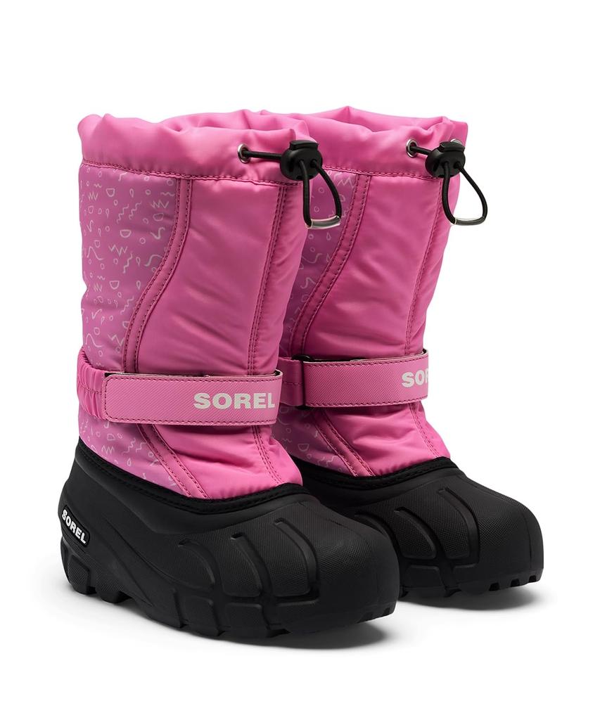 Sorel Flurry Size Orchid and Black Kids' Boots, Print, 19.0cm,