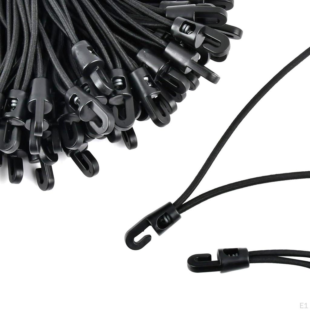 20 Pieces Bungee Cord with Hooks Strap Portable Heavy Duty Tarp Tie 25cm Length for Tents