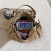 Handbag Fashion Retro Frosted Loose Pleated Soft Leather Women's Bag Simple Commuting Tote Bag