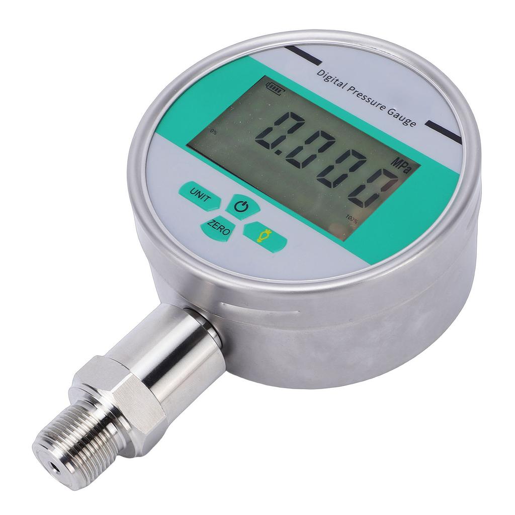 Digital Pressure Gauge 0-1.6MPa Range 4 Inch M20x1.5 Thread Backlit LCD Display Pressure Gauge for Water Oil