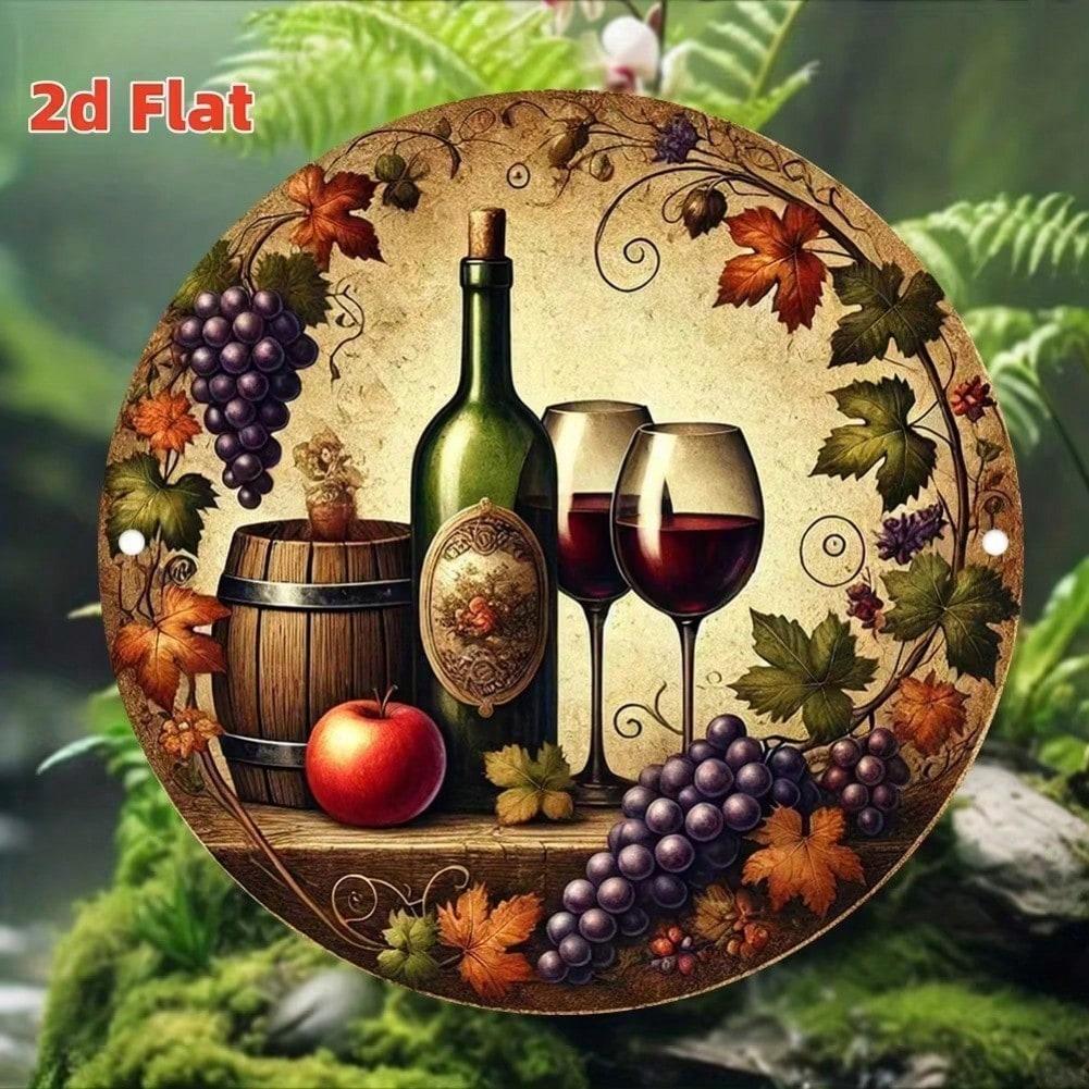 Stylish 2D Retro Metal Wall Art Decor For Kitchen Bar Cafe