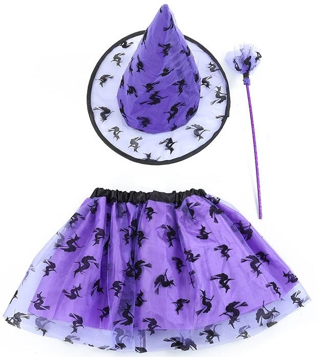 Costume Outfit Set Witch Purple Witch