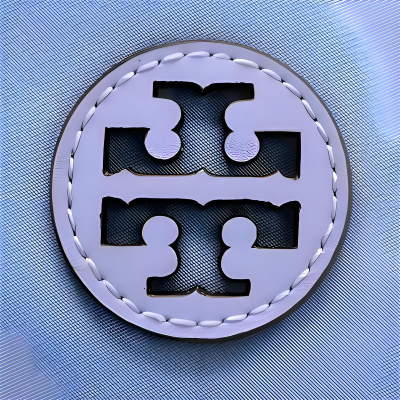 Tory Burch Ella Double T Logo Cutout Patch Satin Nylon Tote Bag Unisex Tote Bag Purple 146437-504