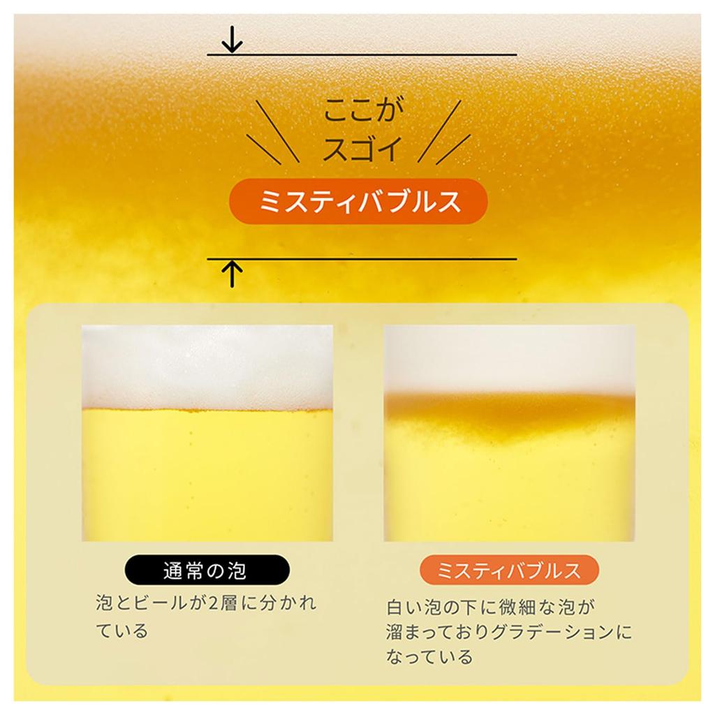 Green House Misty Bubbles Beer Foaming with Ice Packs to Keep Beer Cold Server, Beer, Sub-Zero (GH-BEERSSEC-BK)